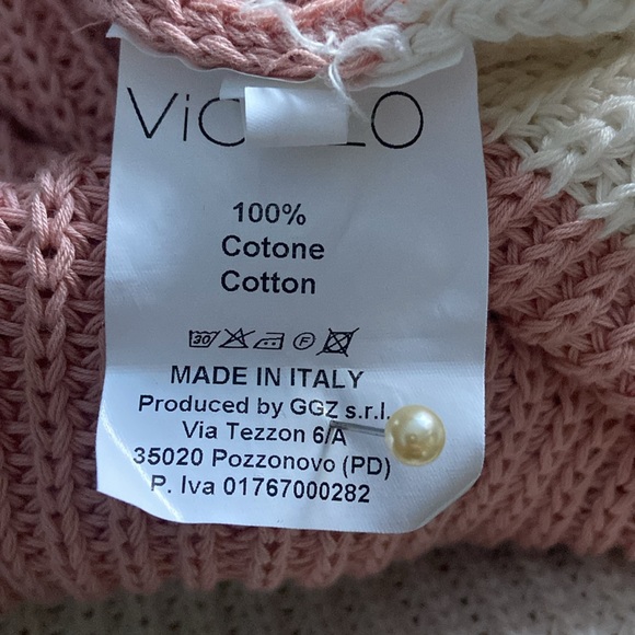 Vicolo Pastel Pink and White Cardigan size XL - Picture 10 of 10